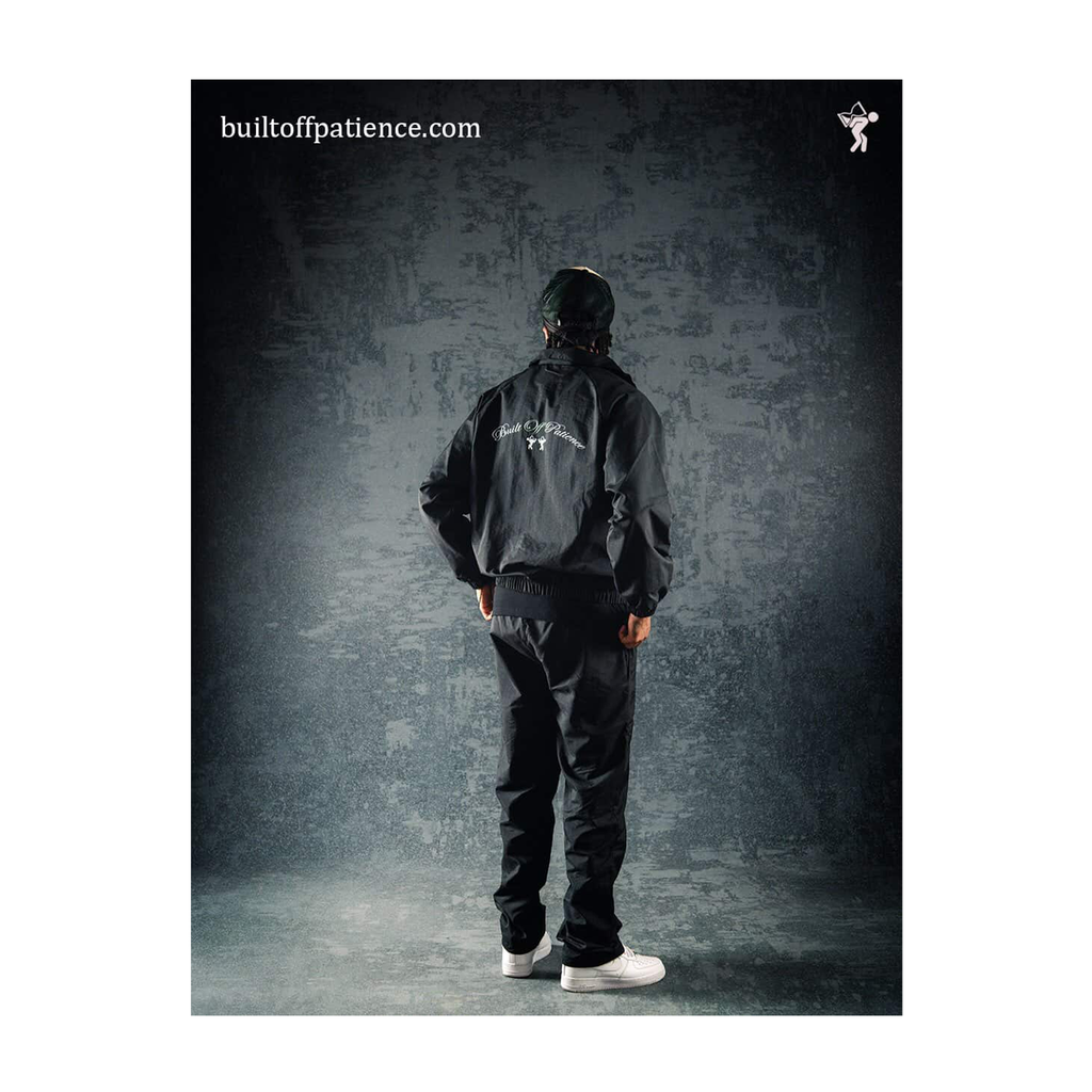 TYTUIW - NYLON BLACK TRACKSUIT PANTS
