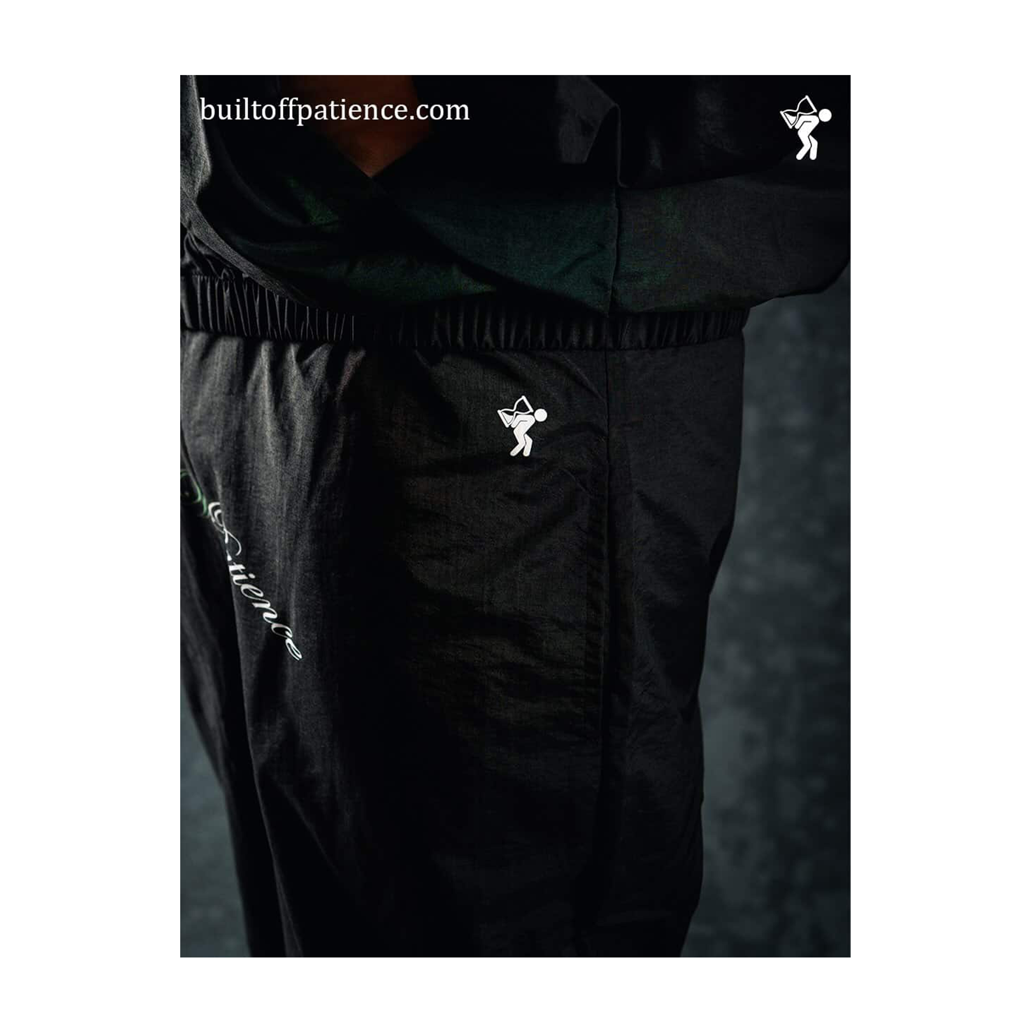TYTUIW - NYLON BLACK TRACKSUIT PANTS
