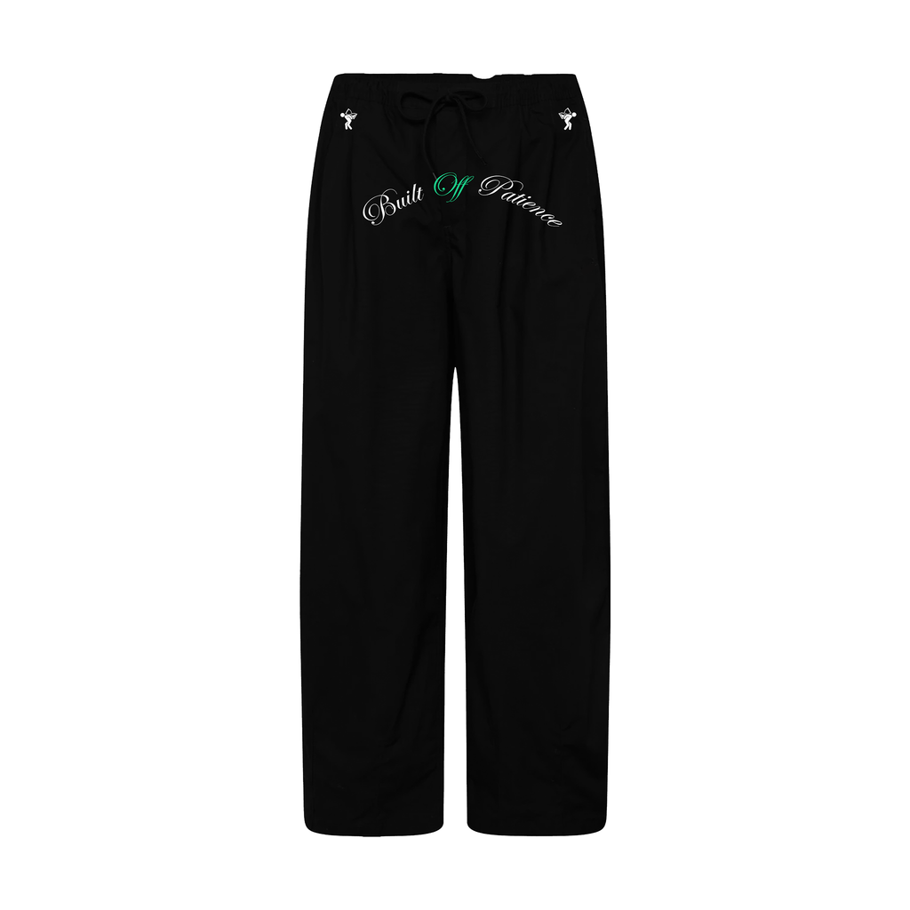 TYTUIW - NYLON BLACK TRACKSUIT PANTS