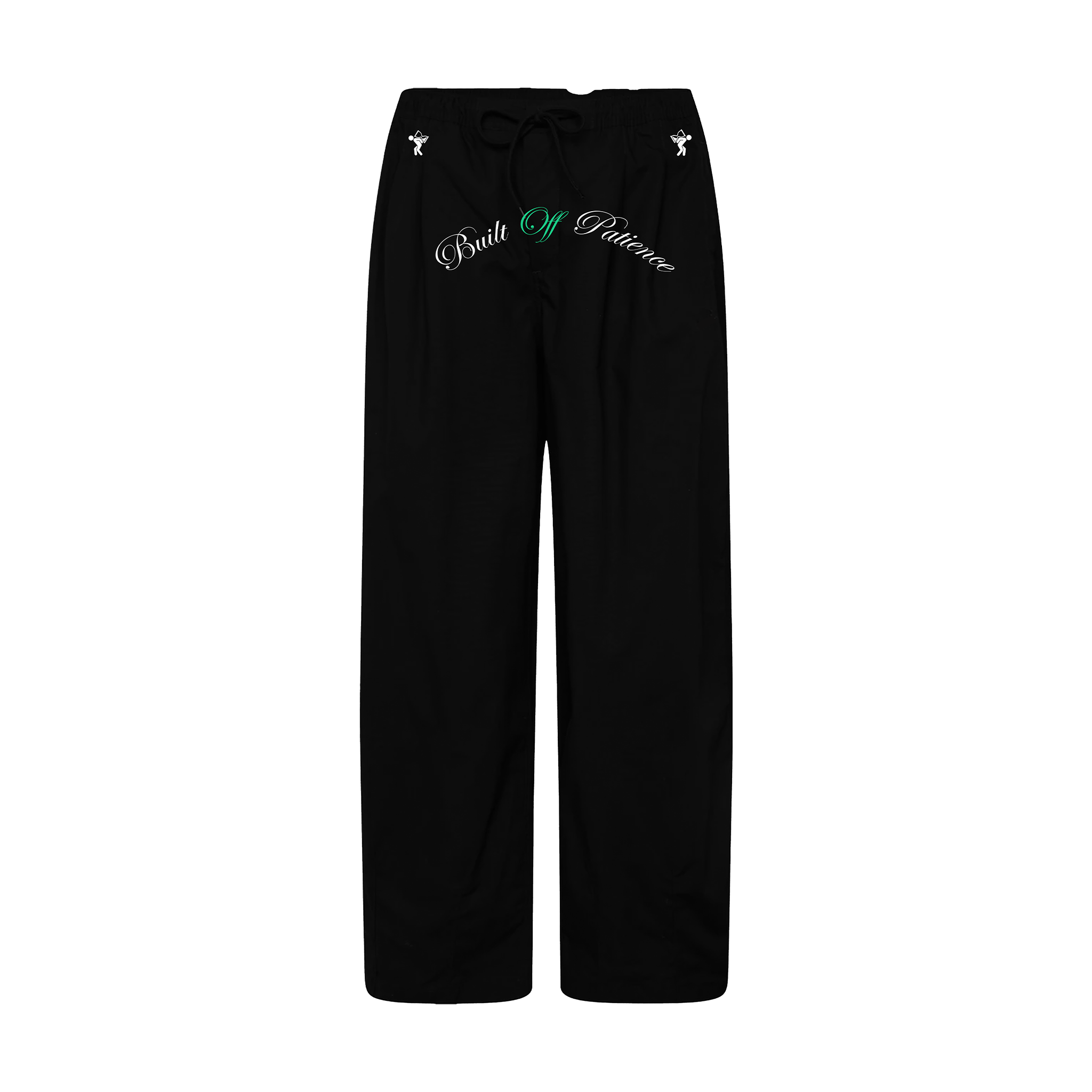 TYTUIW - NYLON BLACK TRACKSUIT PANTS